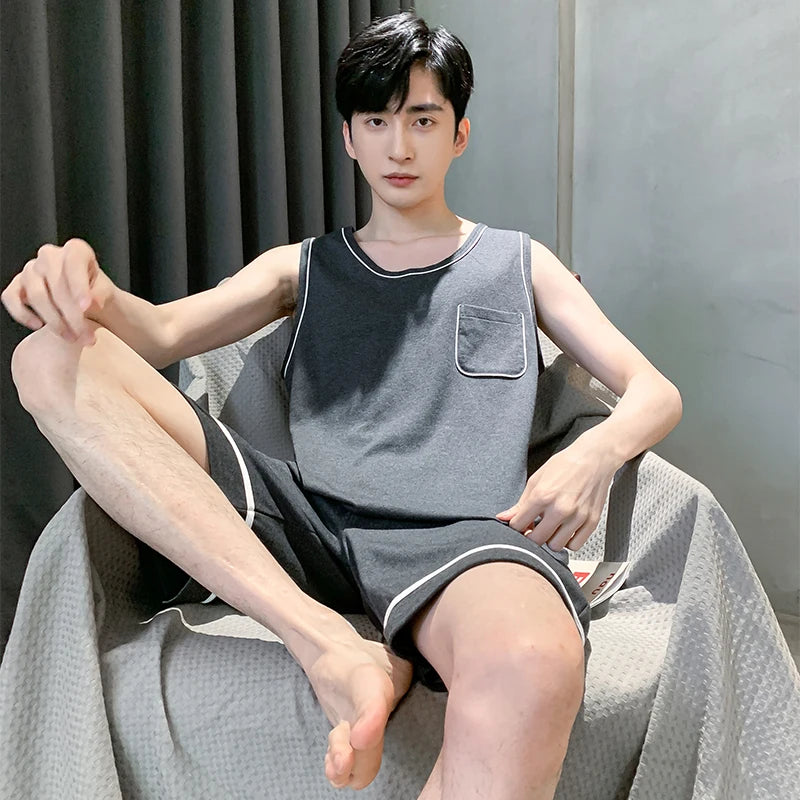 Ensemble de Nuit Décontracté Homme – Coton Doux