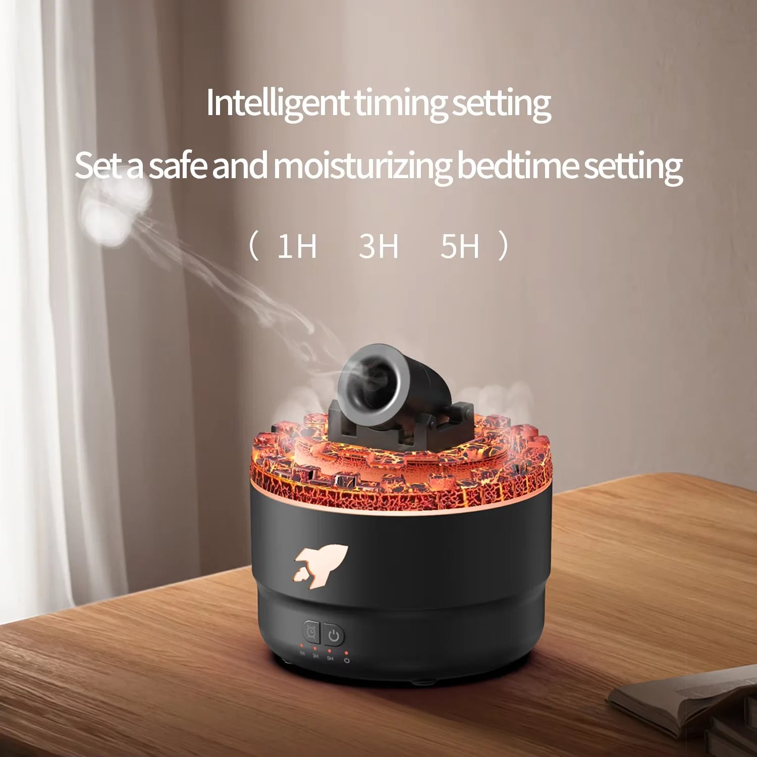 Humidificateur d'Aromathérapie Design Canon Volcanique