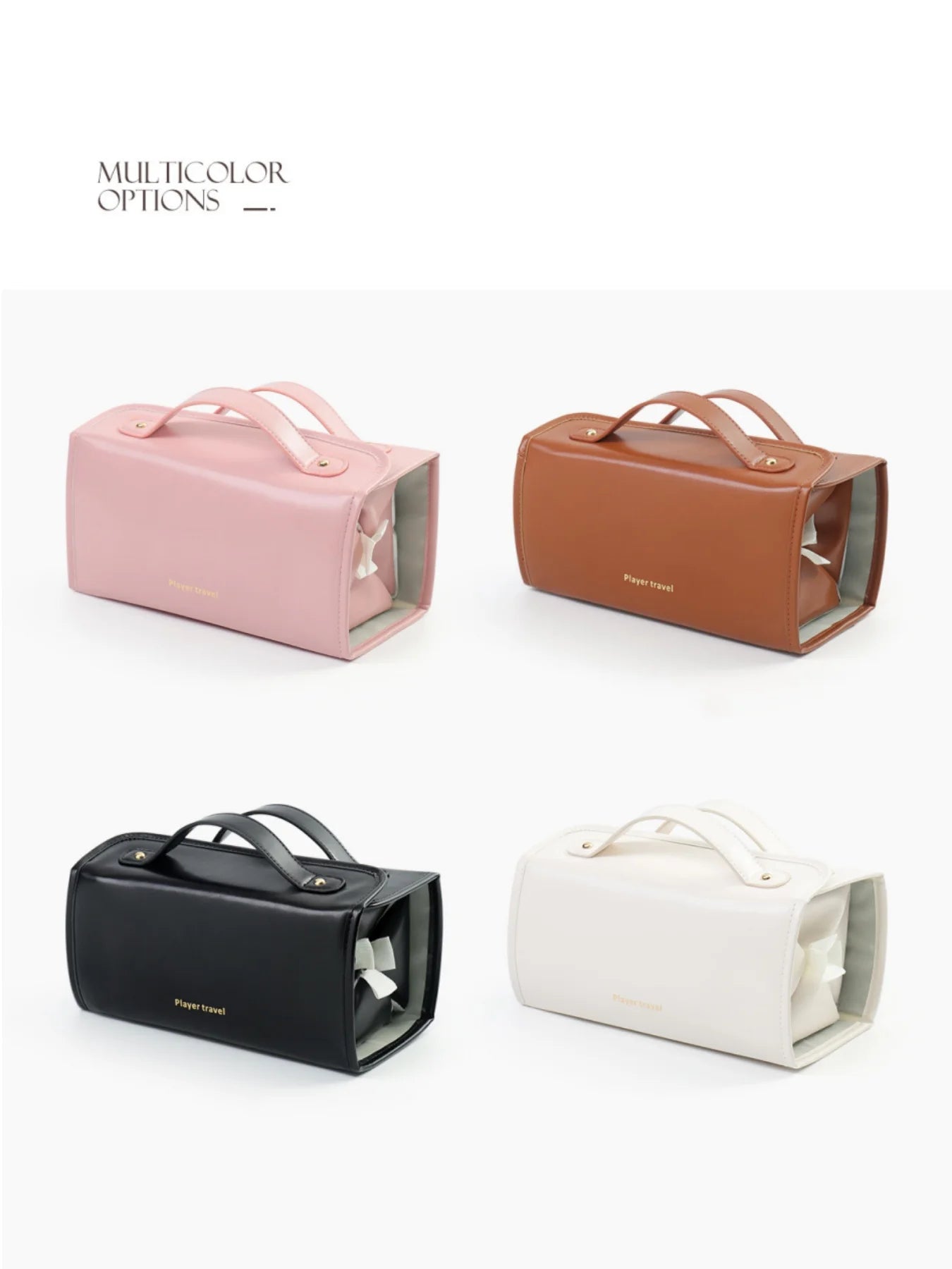 Trousse de Toilette 4-en-1 Pliable avec 4 Pochettes Amovibles – Organisateur Grande Capacité pour Maquillage et Voyage