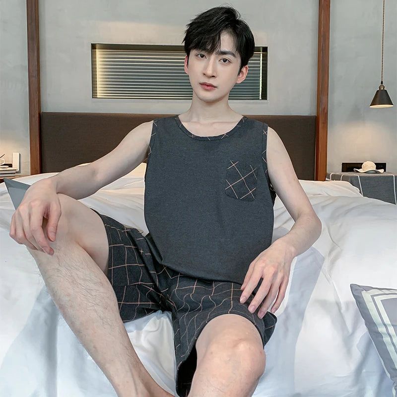 Ensemble de Nuit Décontracté Homme – Coton Doux