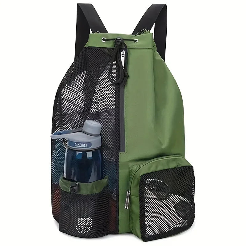 Sac à Dos de Sport Bi-Matière Maille avec Cordon de Serrage