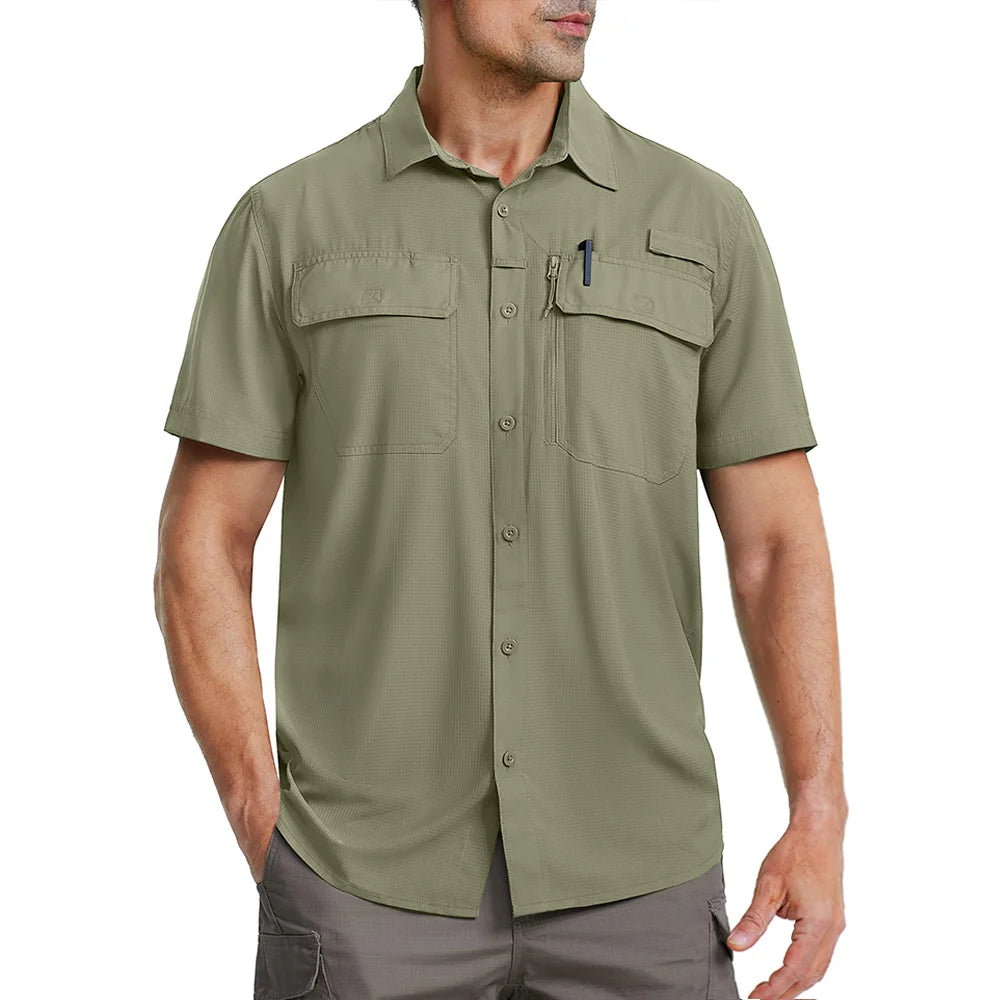 Chemise Cargo Homme Anti-UV à Séchage Rapide