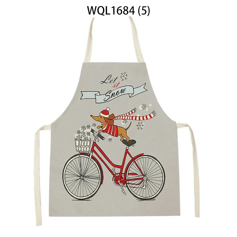 Tablier de Cuisine en Lin à Motif Chien Teckel