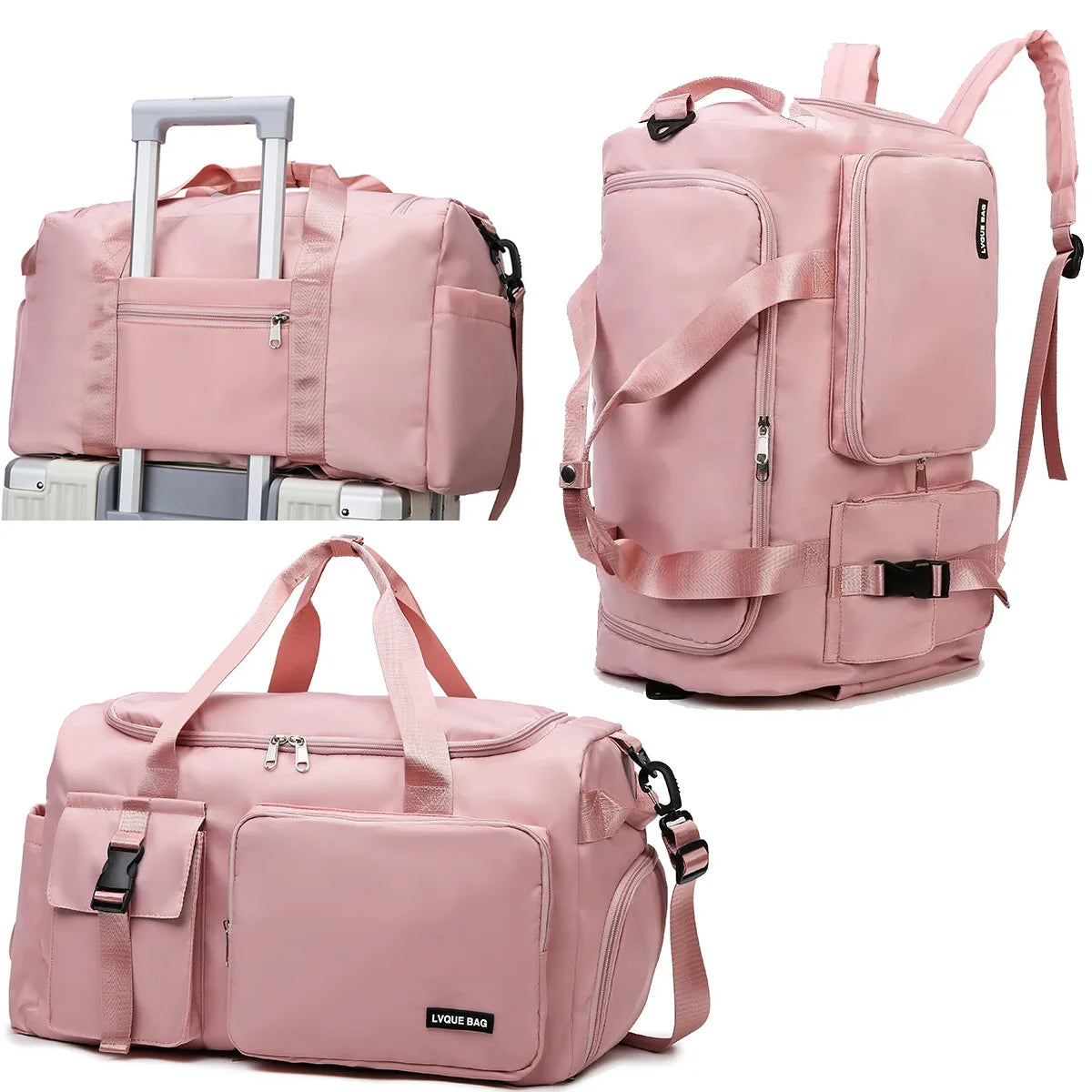 Sac de voyage et de sport multipoches 2 en 1