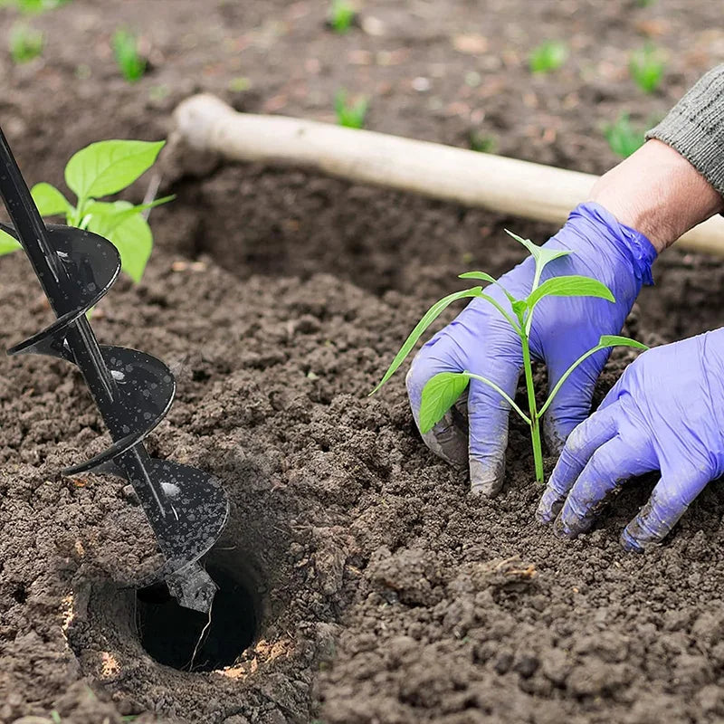 Tarière Spirale pour perceuse - Plantation & Jardin en Terre