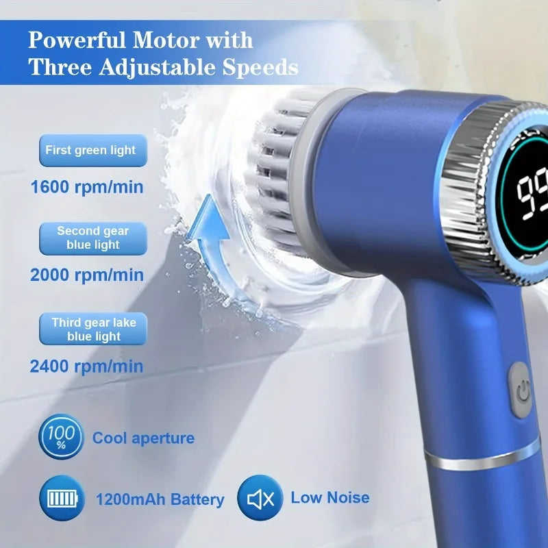 Brosse Électrique 5-en-1 – Nettoyage Complet & Rapide