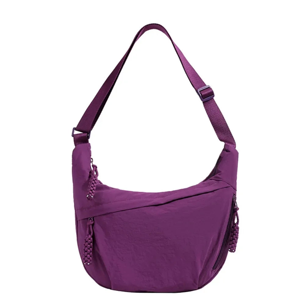 Sac Banane Bandoulière Femme en Toile – Grande Capacité, Légère & Imperméable