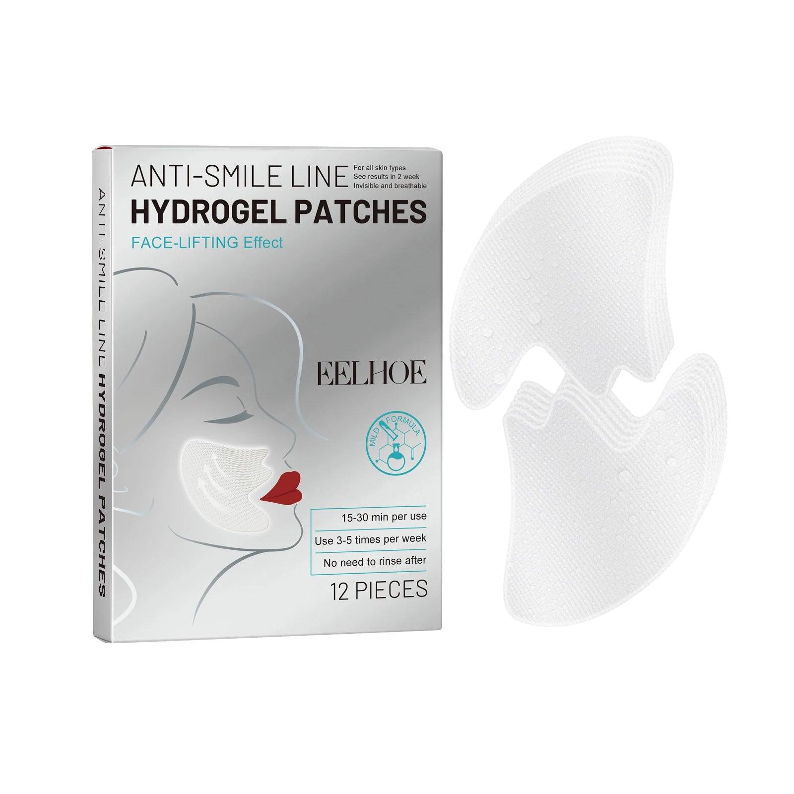 Lot de 24 Patchs HydroGel Anti-Rides du Sourire