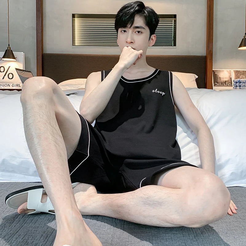 Ensemble de Nuit Décontracté Homme – Coton Doux