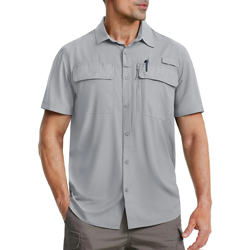 Chemise Cargo Homme Anti-UV à Séchage Rapide
