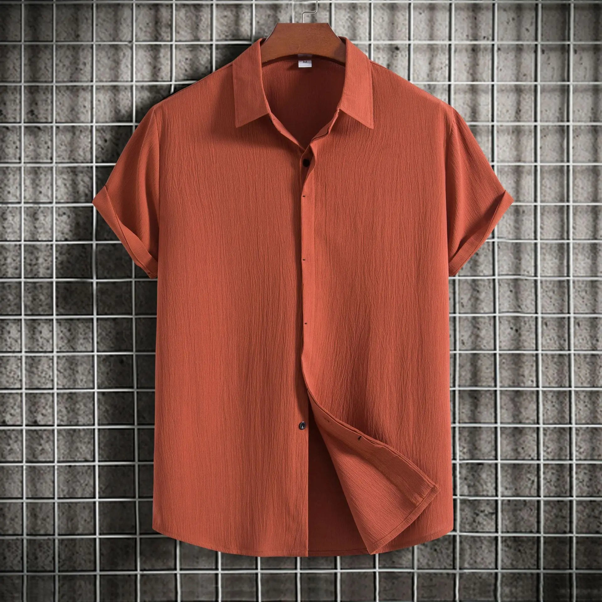 Chemise Légère en Coton Respirant Manches Courtes - Homme