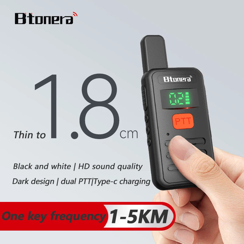 Mini Talkie-Walkie Professionnel Longue Portée 5 km