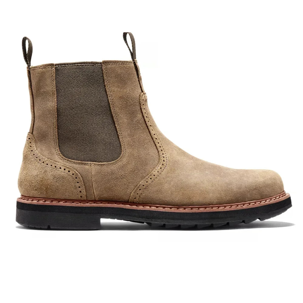 Bottines Chelsea en Cuir Rétro pour Homme