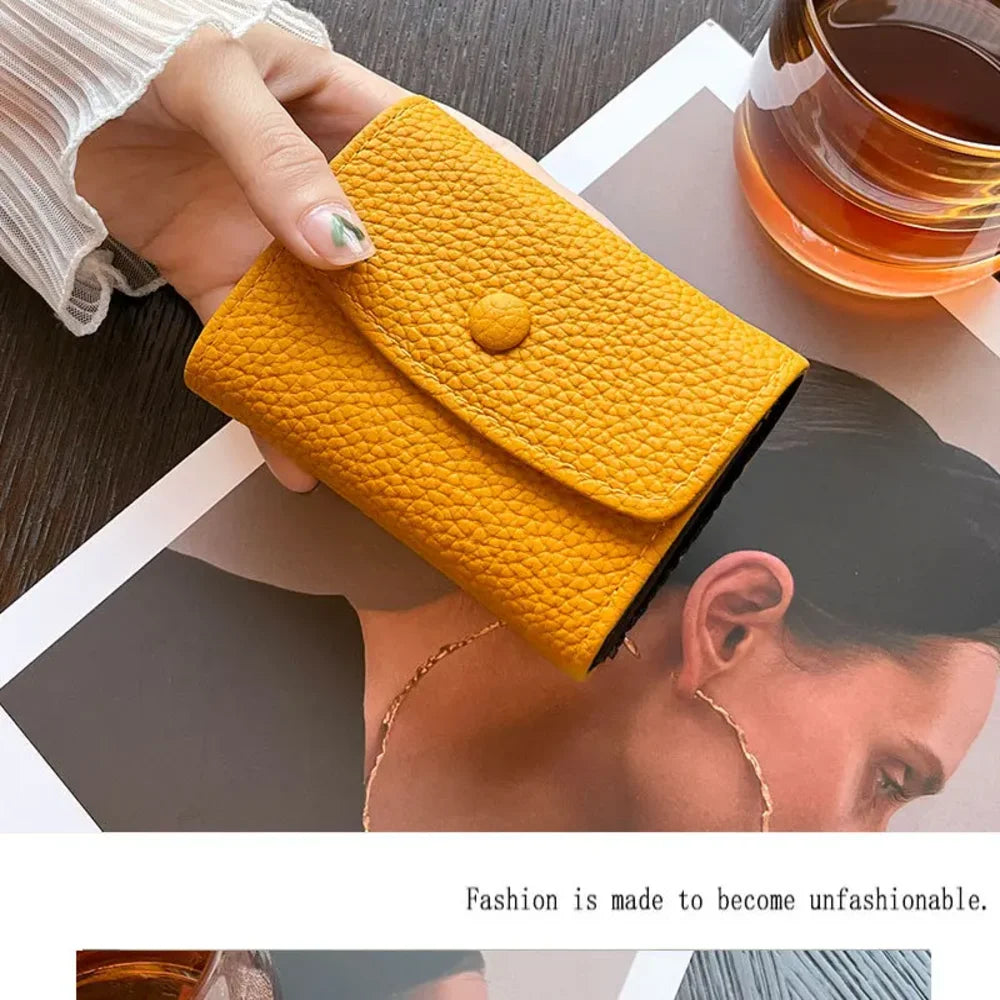 Multi-card Slot Credit Card Bag PU Leather Small Wallet Coin Purse Card Holder Wallets