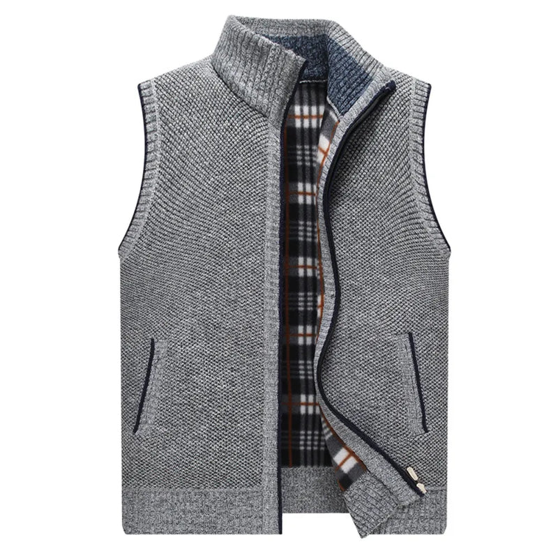 Gilet sans manches en maille - Fermeture Zip