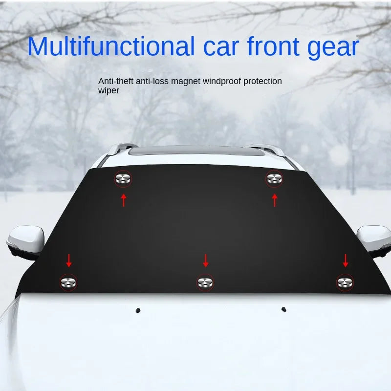 Bâche de Protection Magnétique pour Pare-Brise Voiture – Épaisse, Anti-Neige, Anti-Givre & Anti-UV – Été/Hiver