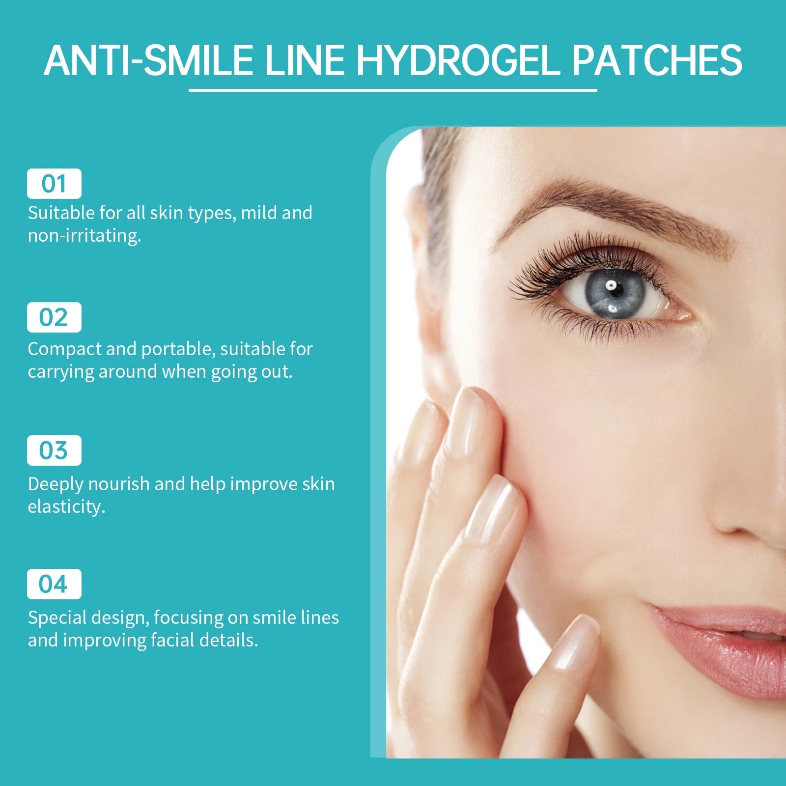 Lot de 24 Patchs HydroGel Anti-Rides du Sourire