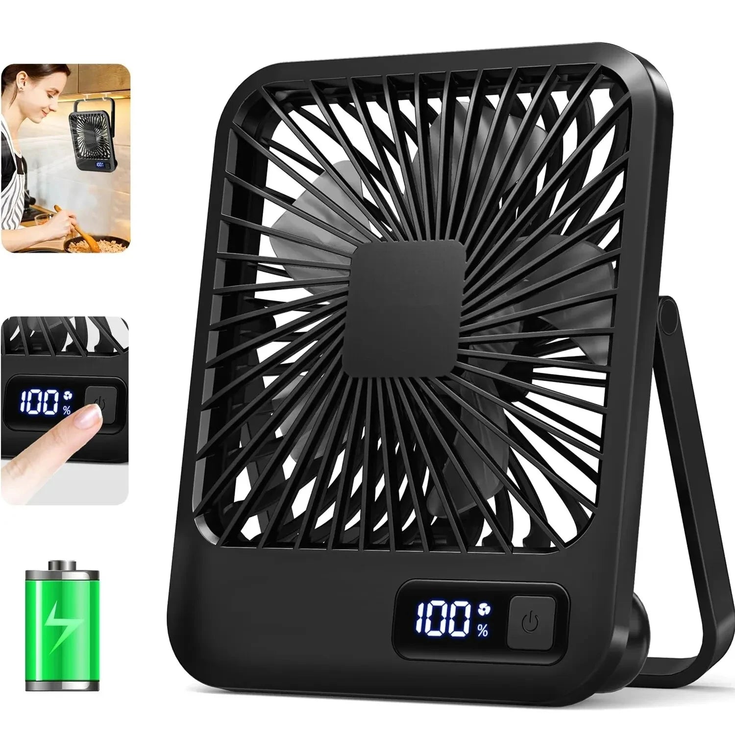 Ventilateur Compact USB à Tête Pivotante 180°