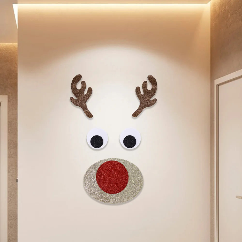 Autocollant de Noël en Feutrine pour Porte, Mur ou Fenêtre