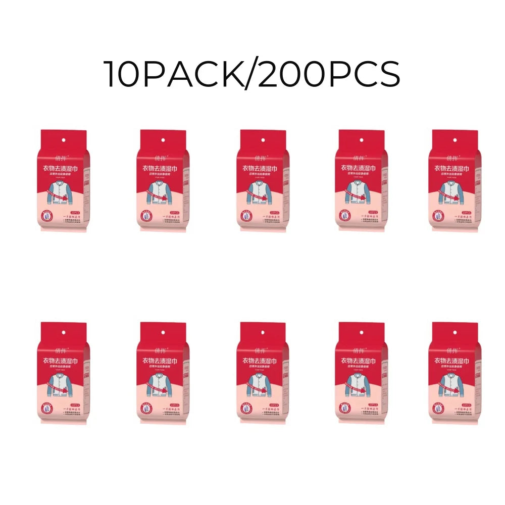 40x Lingettes Détachantes de Voyage