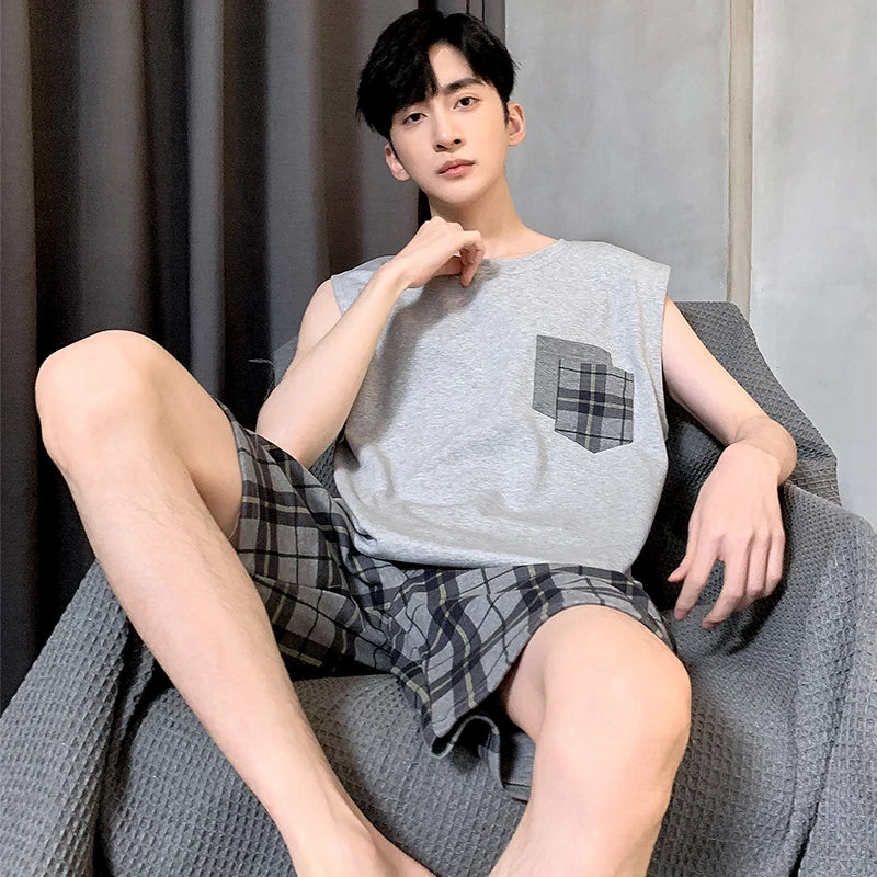 Ensemble de Nuit Décontracté Homme – Coton Doux