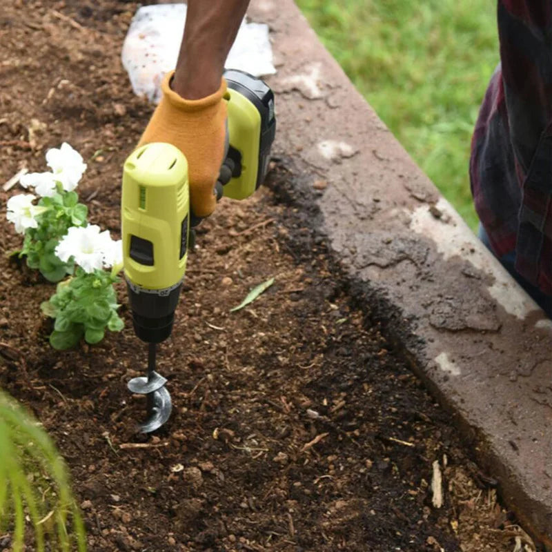 Tarière Spirale pour perceuse - Plantation & Jardin en Terre