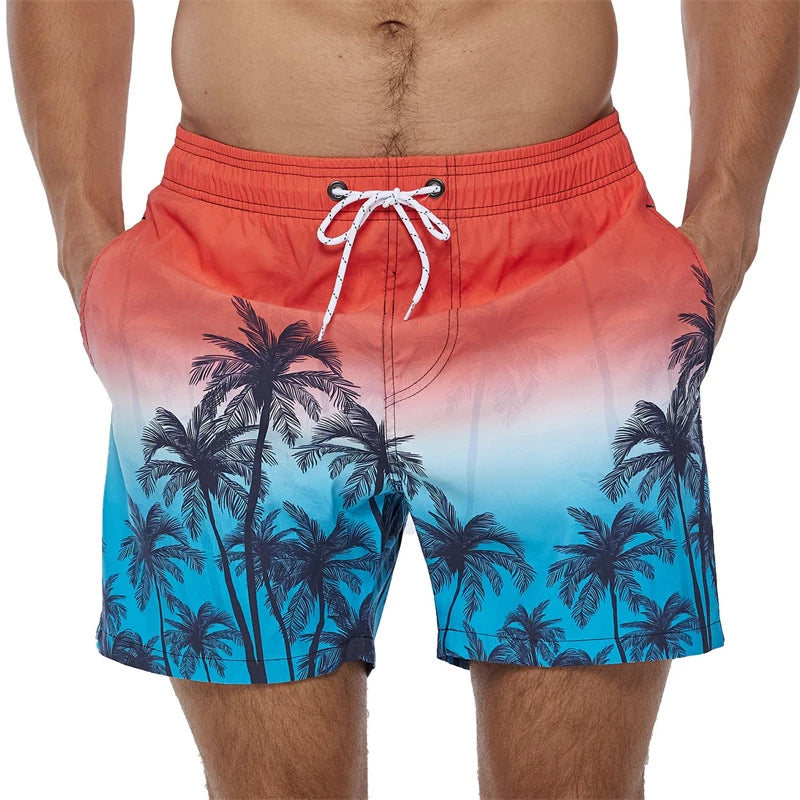 Short de Bain à Cordon et Différents Motifs