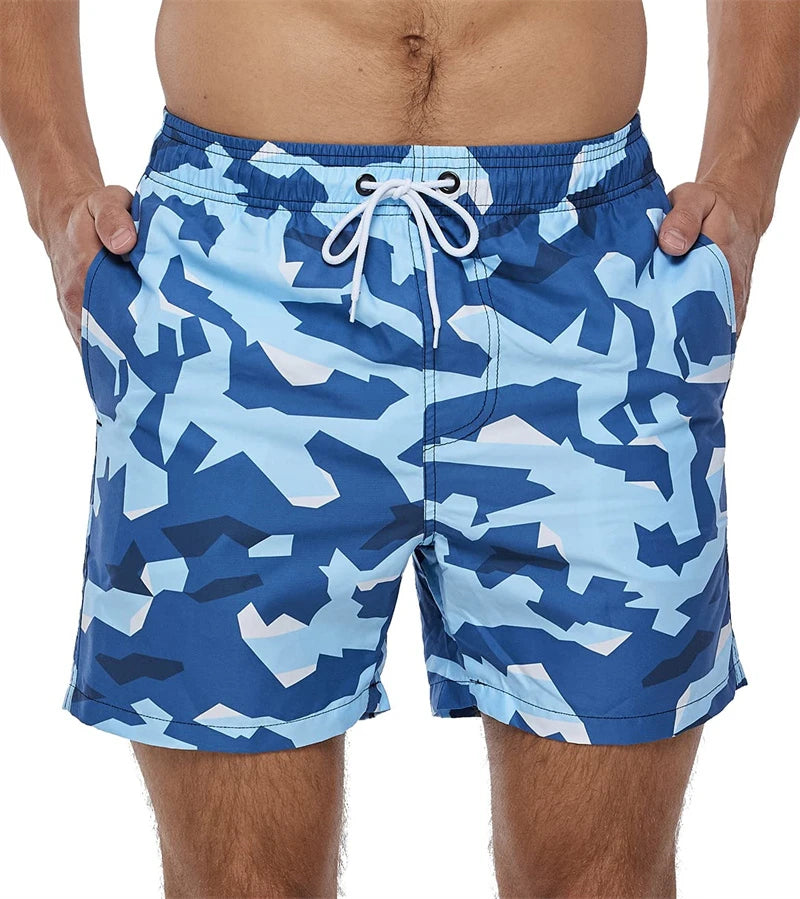 Short de Bain à Cordon et Différents Motifs
