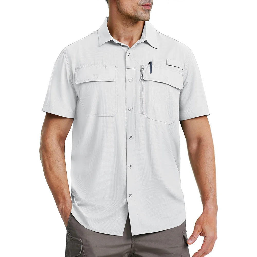 Chemise Cargo Homme Anti-UV à Séchage Rapide