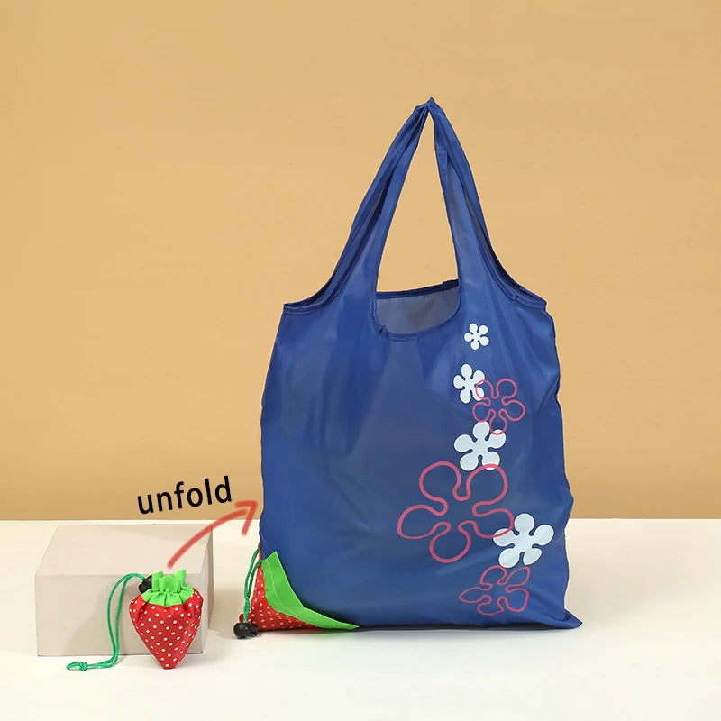 STRAWBY - Sac de Course Réutilisable & Pliable en Fraise - 1 ACHETÉ = 1 OFFERT
