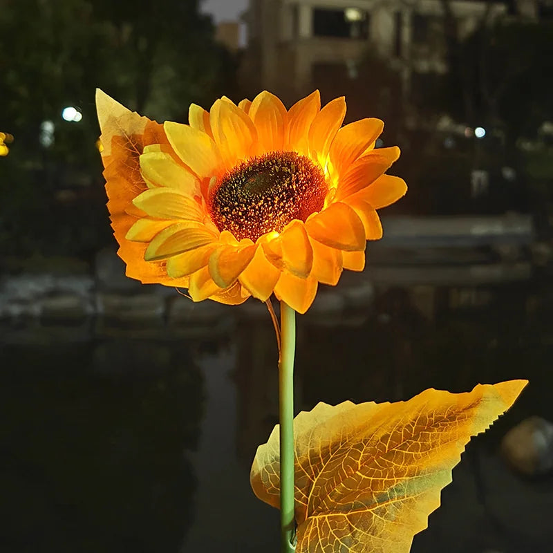 Lot de 3 Lampes Solaires LED Tournesol – Éclairage Décoratif pour Jardin, Pelouse & Cour
