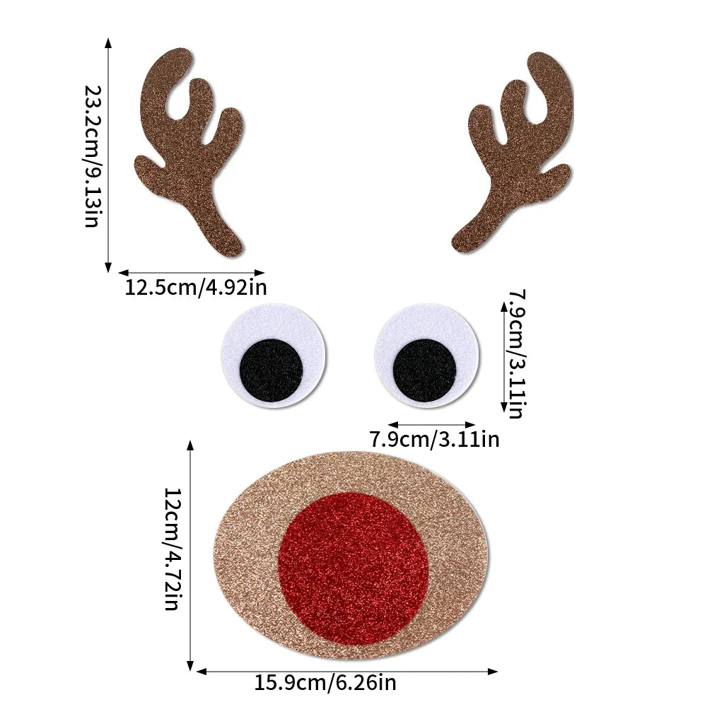 Autocollant de Noël en Feutrine pour Porte, Mur ou Fenêtre