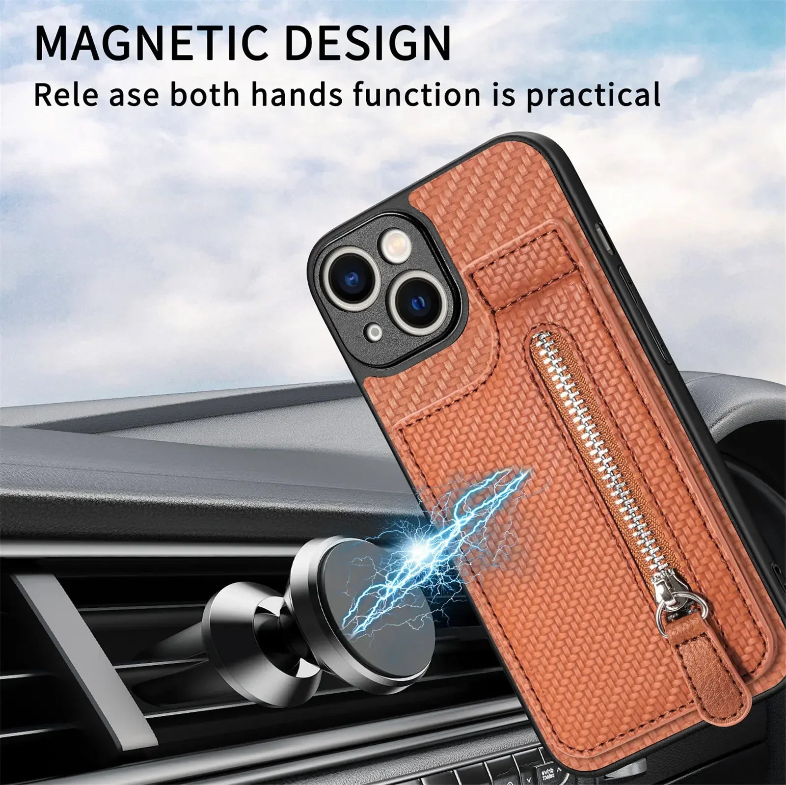 Coque pour iPhone avec porte-carte et porte-monnaie