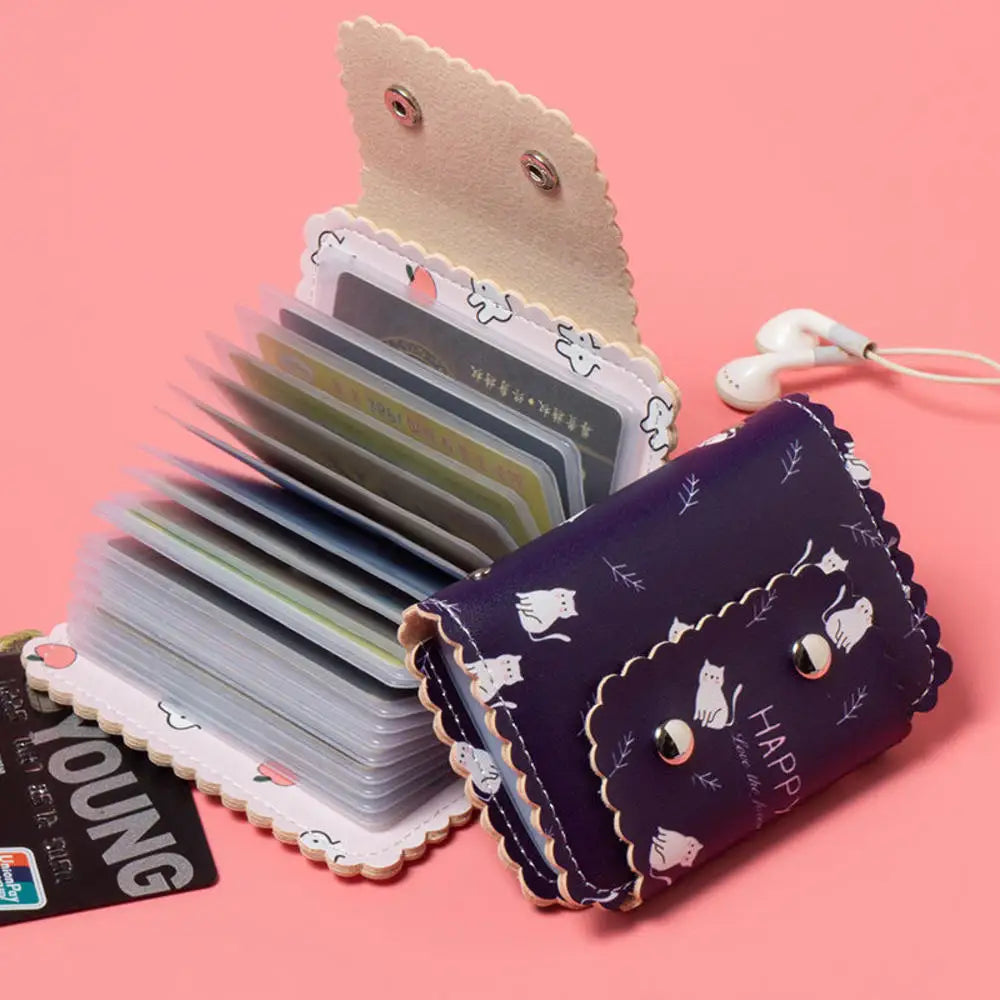 Multi-card Slot Credit Card Bag PU Leather Small Wallet Coin Purse Card Holder Wallets