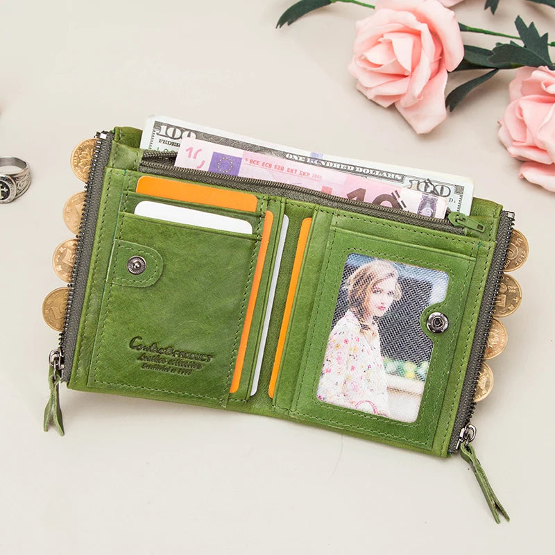 Portefeuille Vintage en Cuir véritable - Grande Capacité