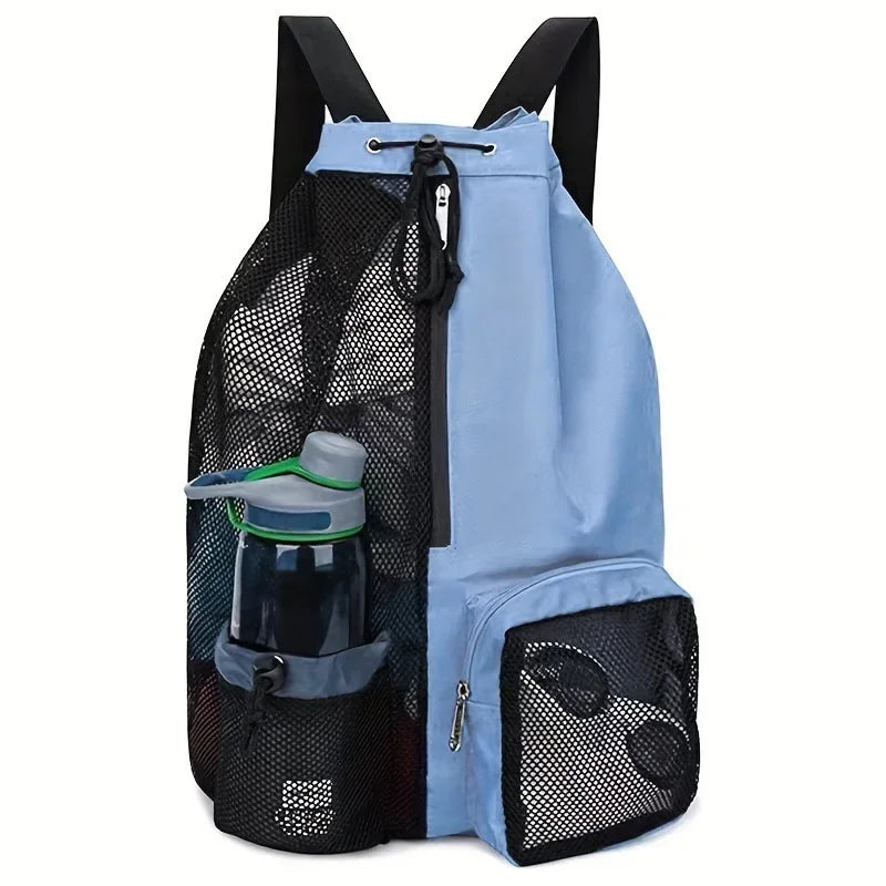 Sac à Dos de Sport Bi-Matière Maille avec Cordon de Serrage
