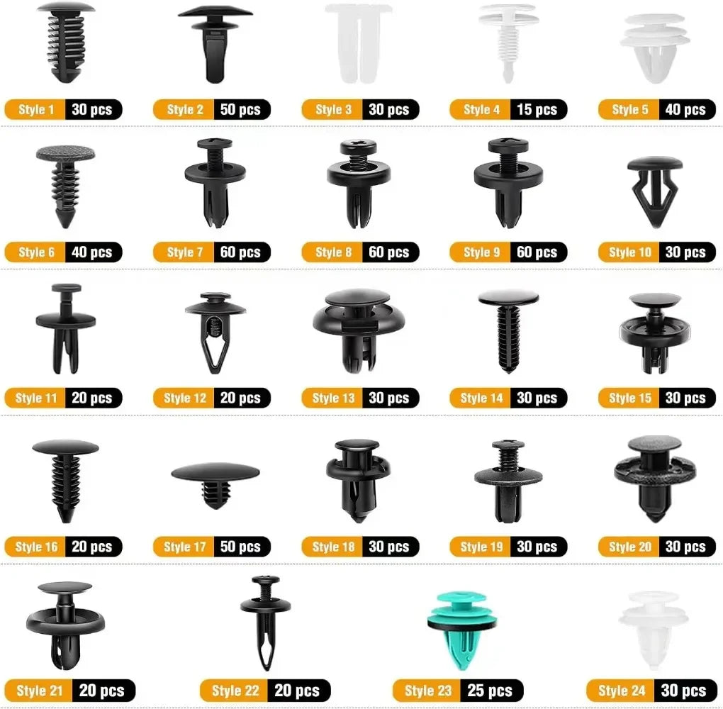 Kit Complet de Clips de Fixation de Voiture - 680PCS