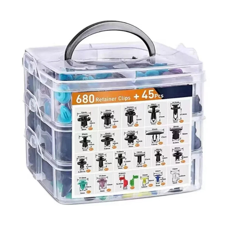 Kit Complet de Clips de Fixation de Voiture - 680PCS