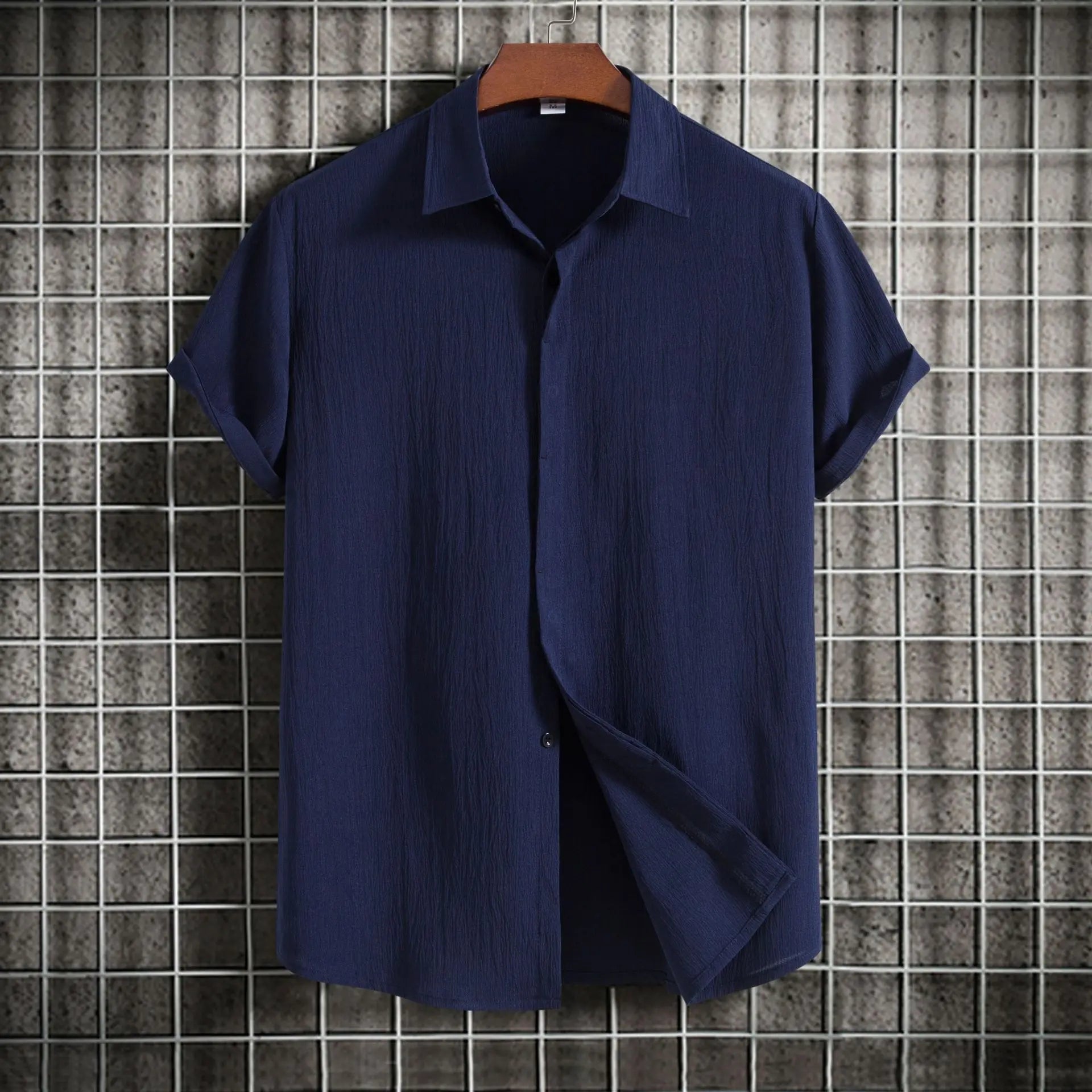 Chemise Légère en Coton Respirant Manches Courtes - Homme