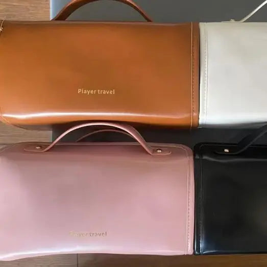 Trousse de Toilette 4-en-1 Pliable avec 4 Pochettes Amovibles – Organisateur Grande Capacité pour Maquillage et Voyage