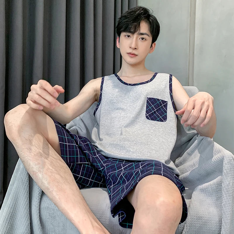 Ensemble de Nuit Décontracté Homme – Coton Doux