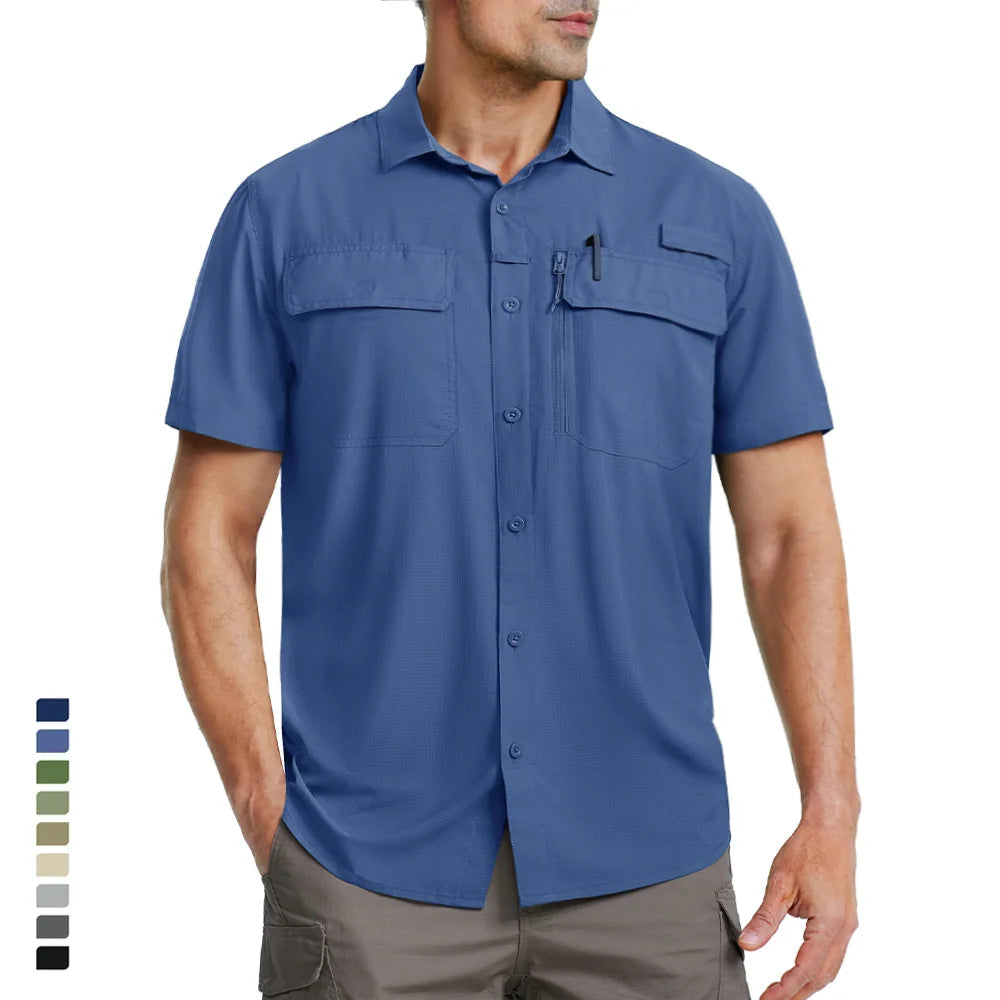 Chemise Cargo Homme Anti-UV à Séchage Rapide