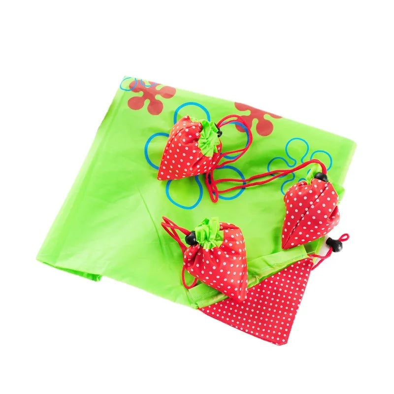 STRAWBY - Sac de Course Réutilisable & Pliable en Fraise - 1 ACHETÉ = 1 OFFERT
