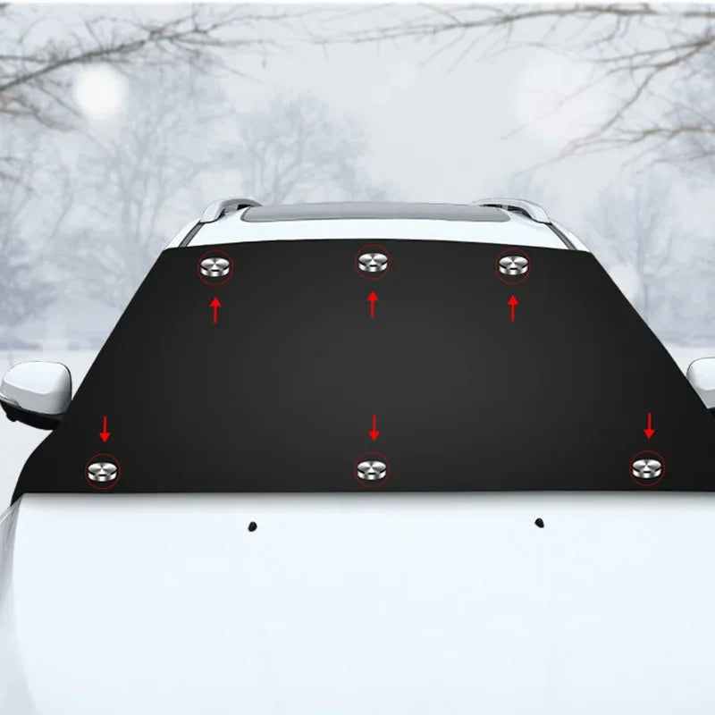 Bâche de Protection Magnétique pour Pare-Brise Voiture – Épaisse, Anti-Neige, Anti-Givre & Anti-UV – Été/Hiver