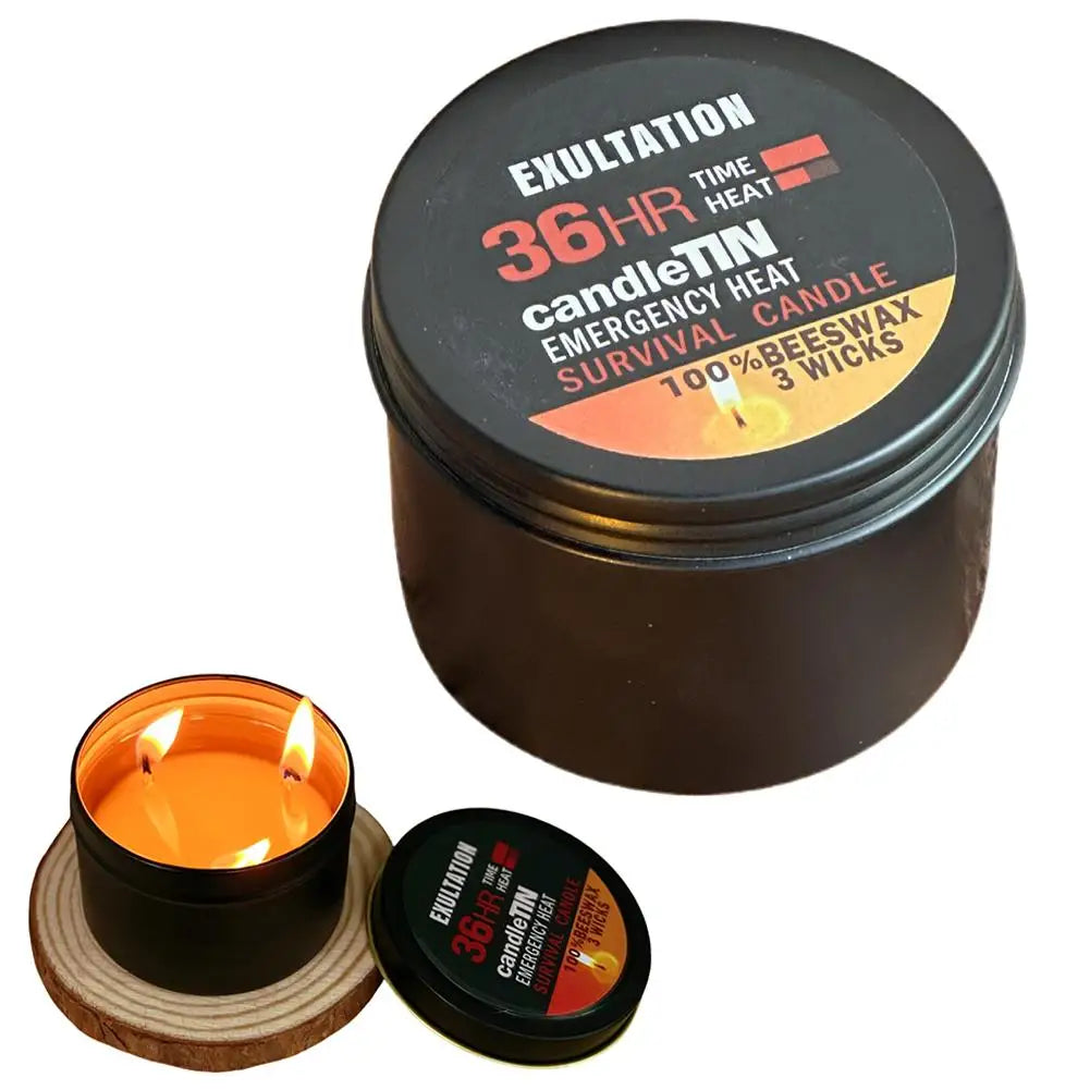 Bougie d'Urgence à 3 Mèches Longue Durée 36H - 1 ACHETÉE = 1 OFFERTE