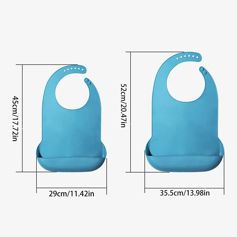 Bavoir Repas Adulte en Silicone – Imperméable & Profond