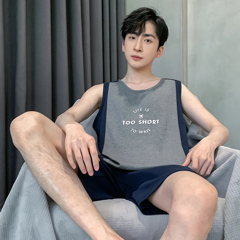 Ensemble de Nuit Décontracté Homme – Coton Doux
