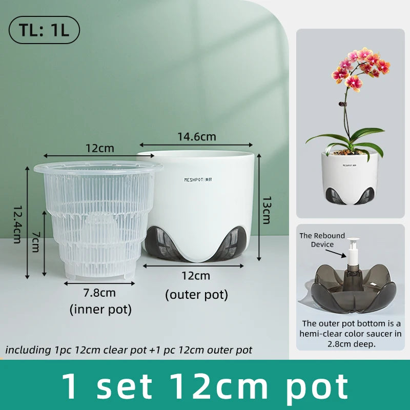 Double Pot Irrigateur pour Orchidée