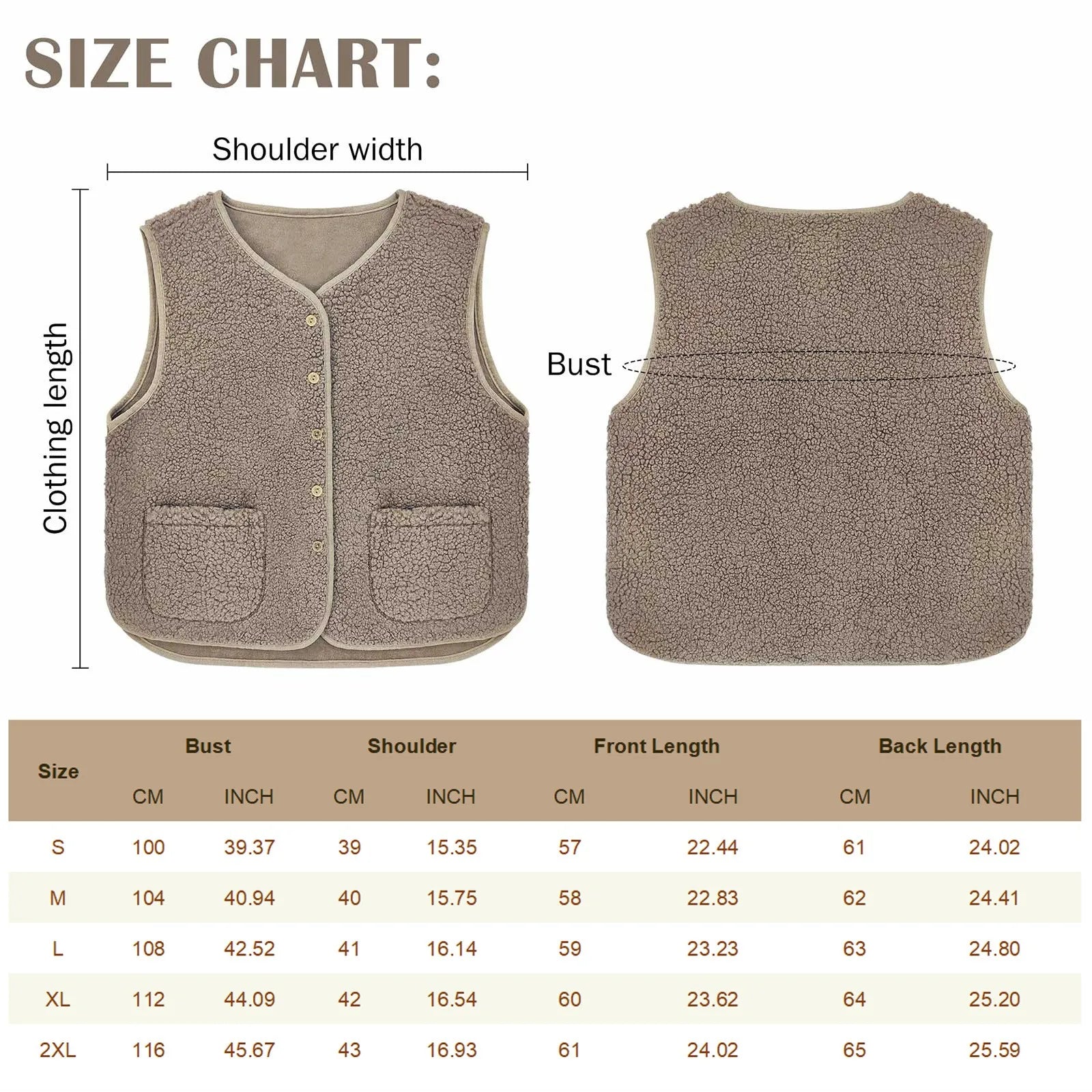 Gilet Polaire Teddy Sans Manches pour Femmes