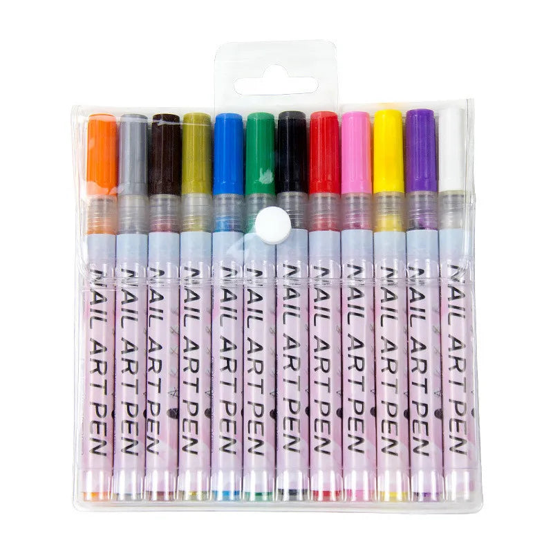 12x Stylos à Nail Art Colorés pour Manucure
